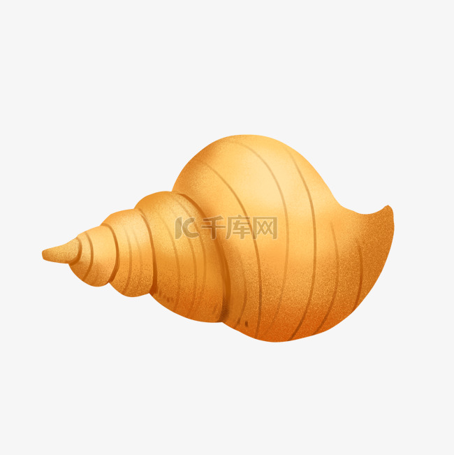 一个黄色海螺
