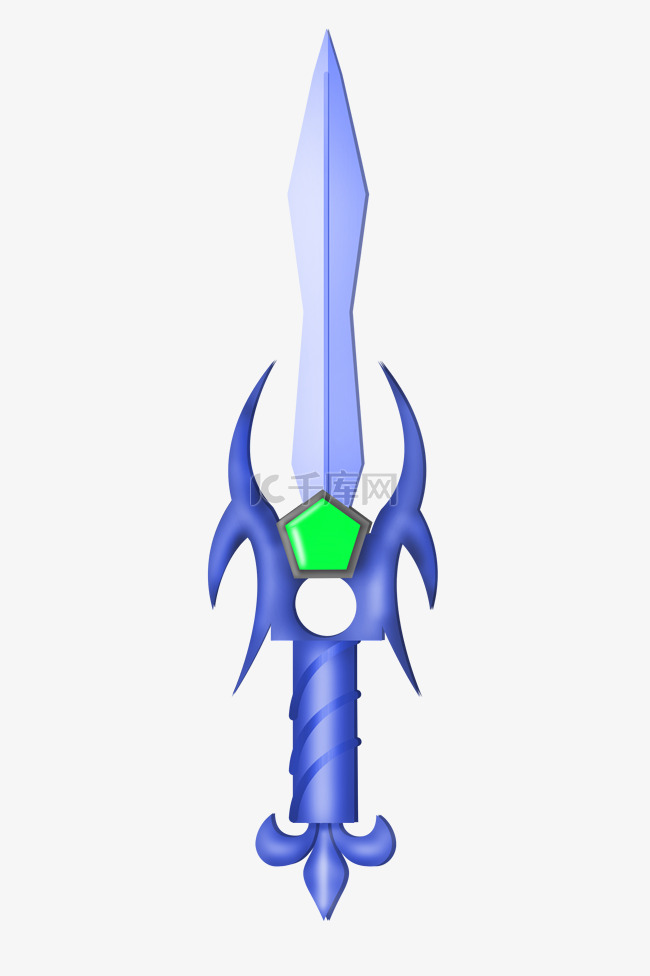 蓝色宝石宝剑道具