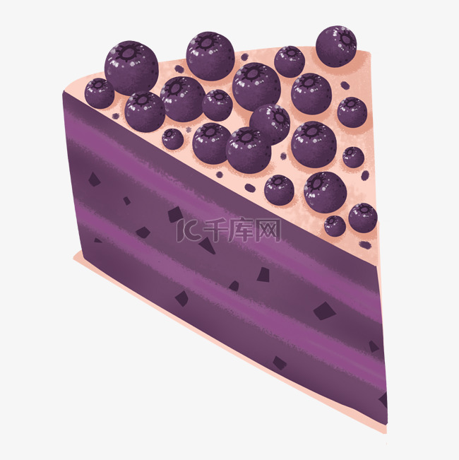 紫色美味夏季美食蓝莓蛋糕