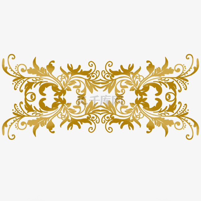金色花纹装饰
