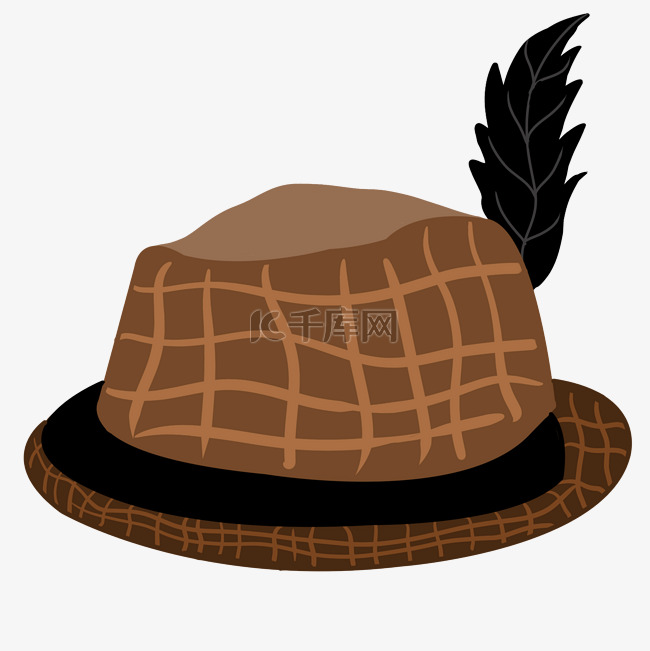 精致的棕色帽子插画