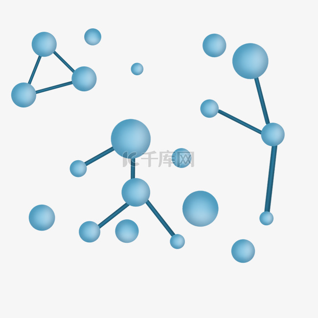 精美蓝色分子结构