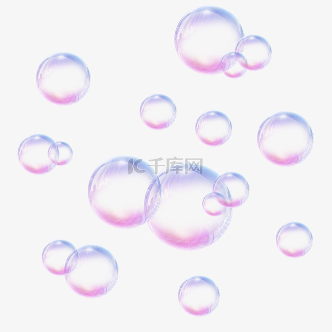 彩色肥皂泡泡漂浮元素