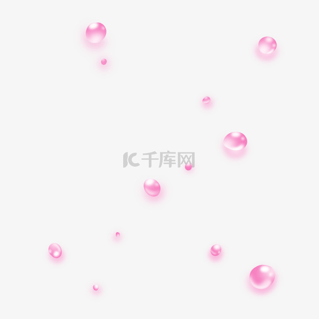 粉红色七夕节气泡