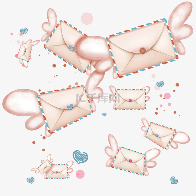 小清新飞翔的信封