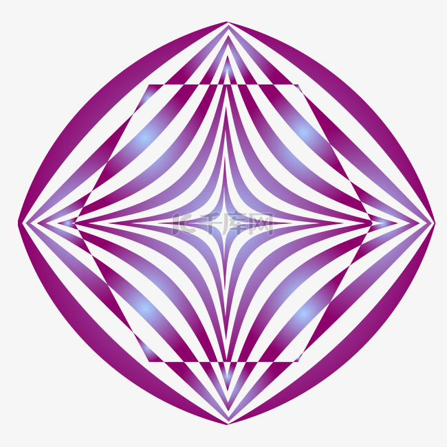 紫色多边形欧普