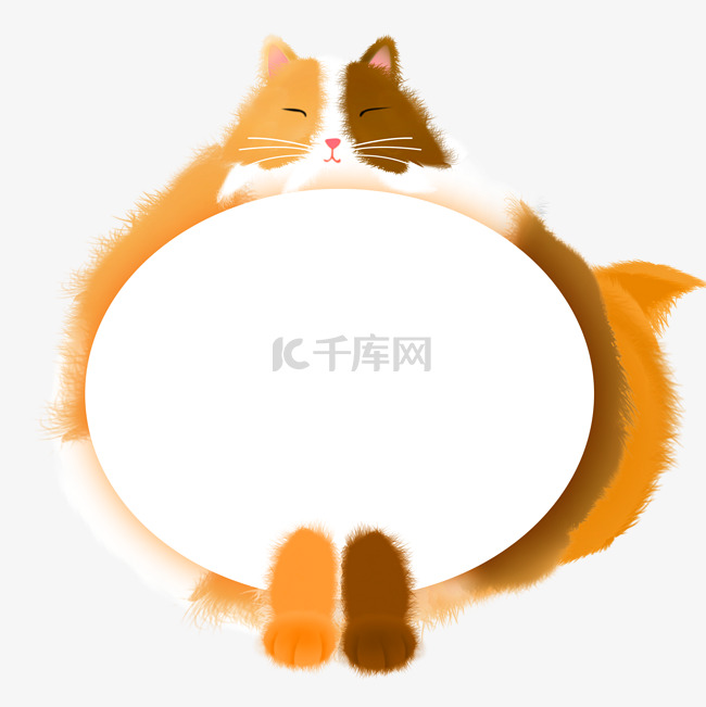 黄色猫咪边框