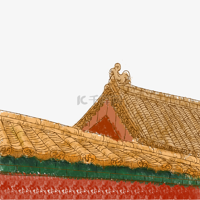中式故宫传统屋檐