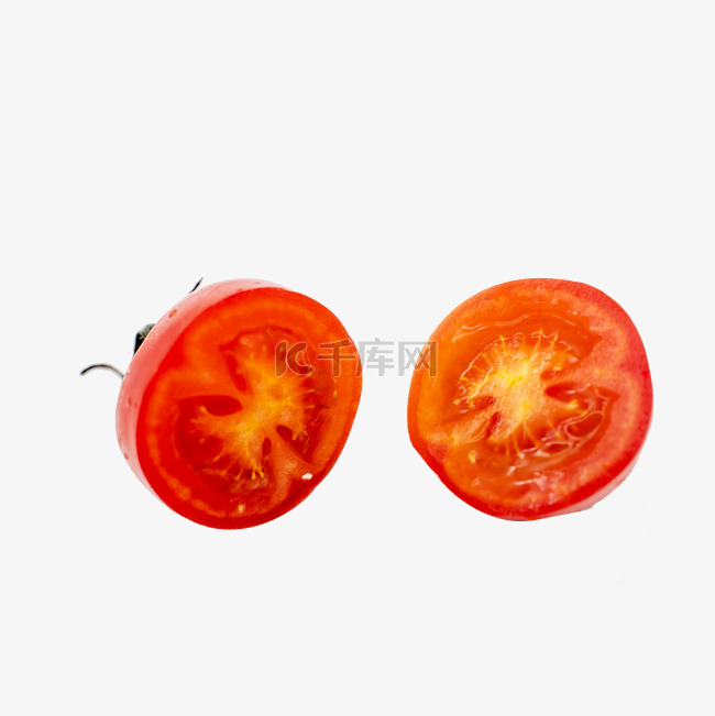切开的圣女果小番茄水果蔬菜