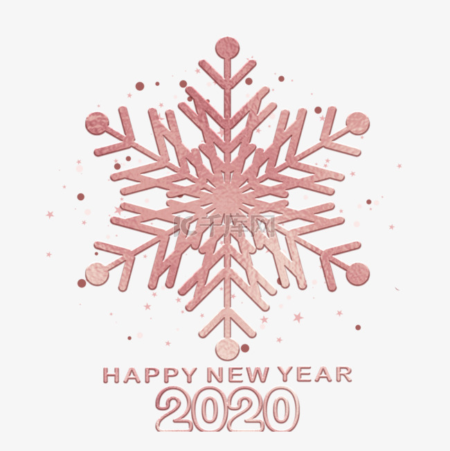 2020雪花玫瑰金装饰闪耀亮晶晶