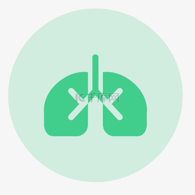人体的肺部器官图标
