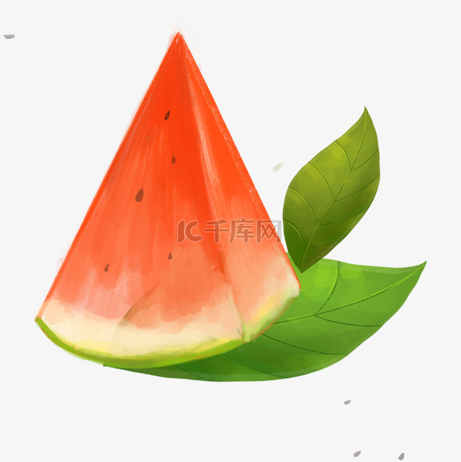 卡通红色的西瓜水果