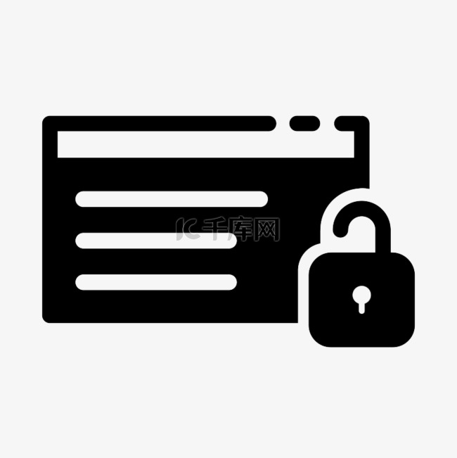 解锁信用卡信息图标素材图片免费下载-千库网
