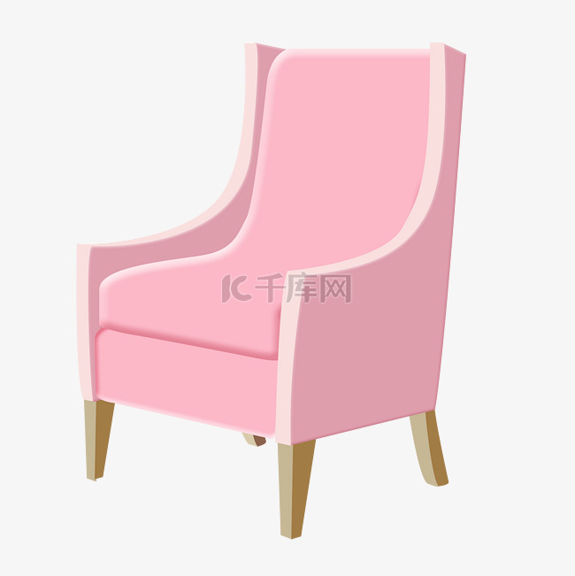 粉色的椅子装饰插画