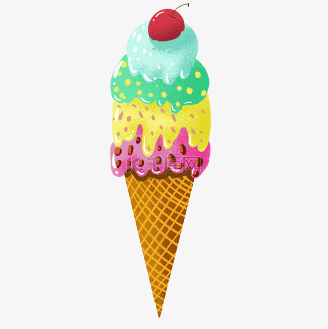 夏季可爱手绘平面设计冰淇凌