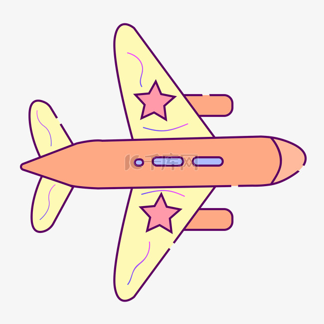 扁平可爱小飞机