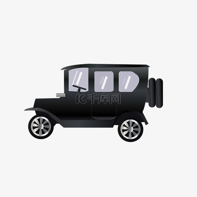 黑色的汽车插画