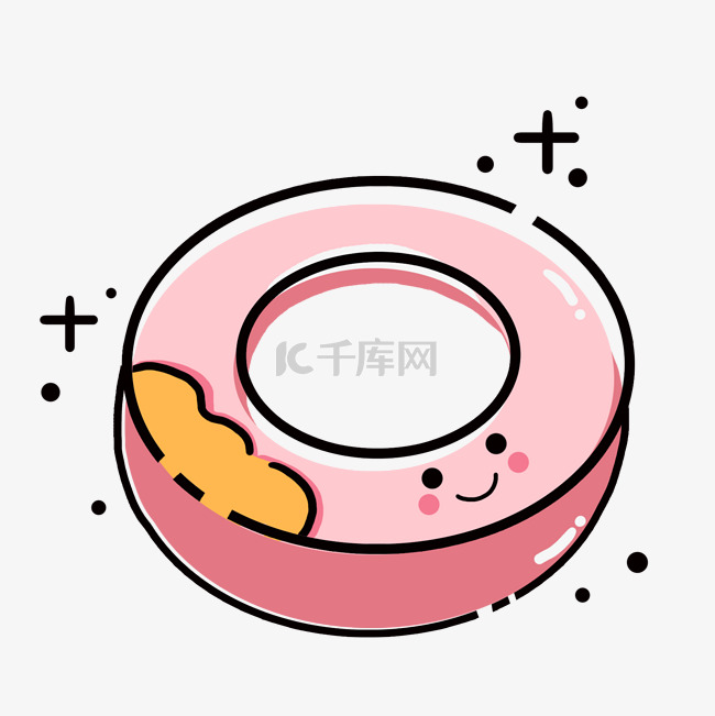 mbe风格卡通装饰甜甜圈图标