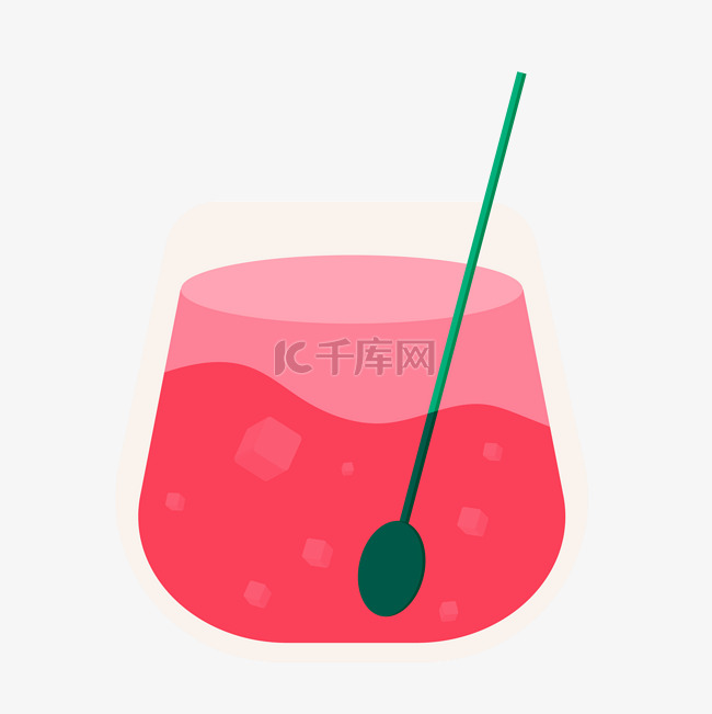 夏天清凉解暑草莓果汁