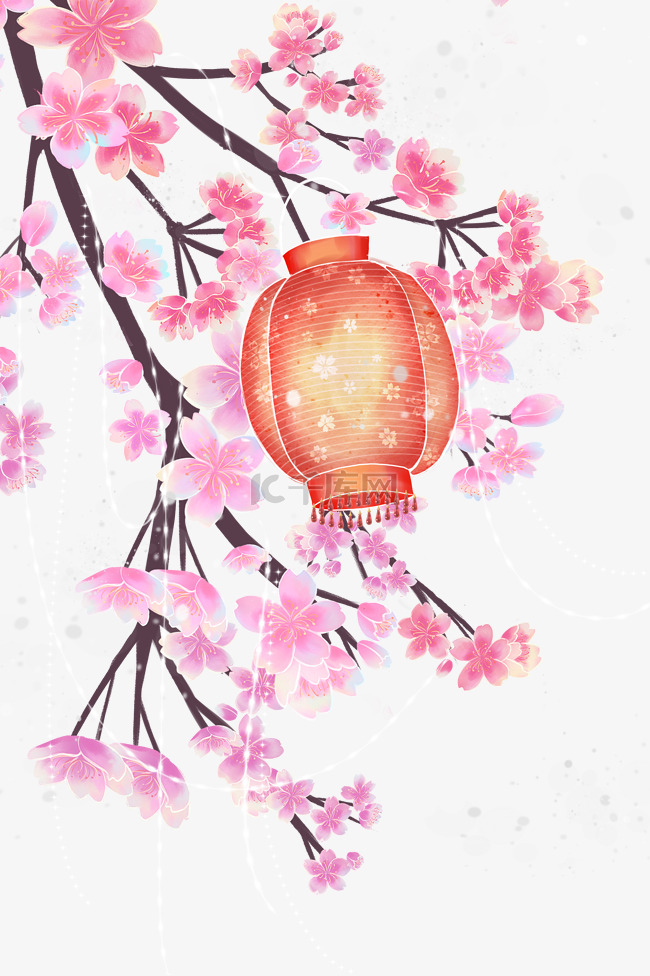 春季樱花灯笼