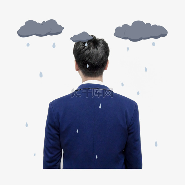 下雨天气摄影插画