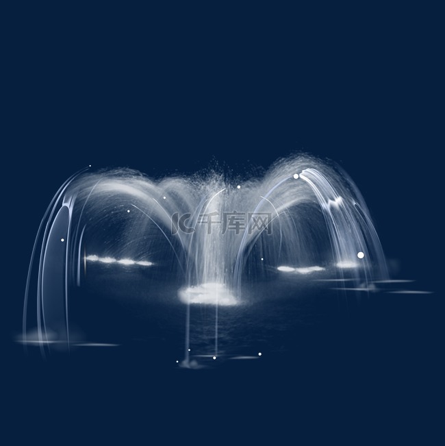 喷泉瀑布水花