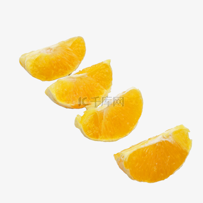 黄色剥开橙子
