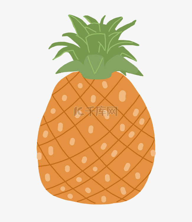 新鲜水果菠萝插画
