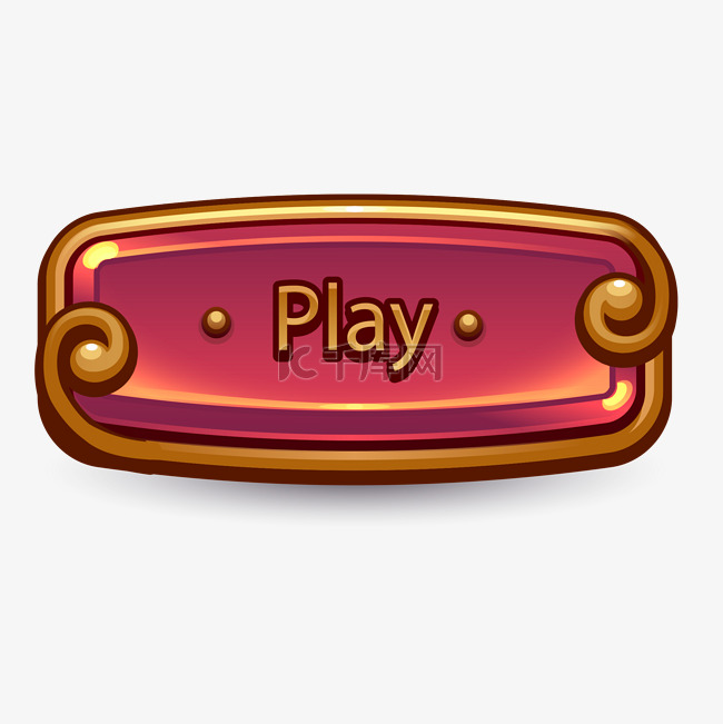 红色游戏按钮icon
