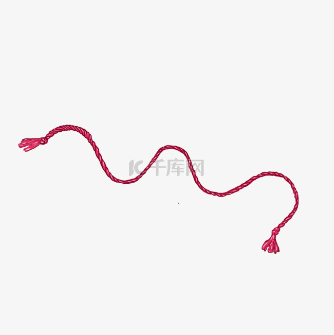 绳子红色绳子漂浮装饰