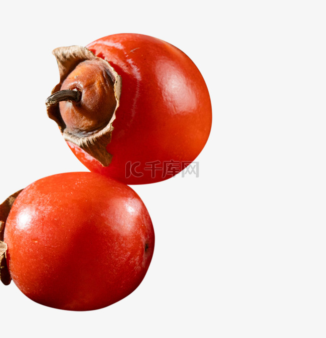 两个柿子水果