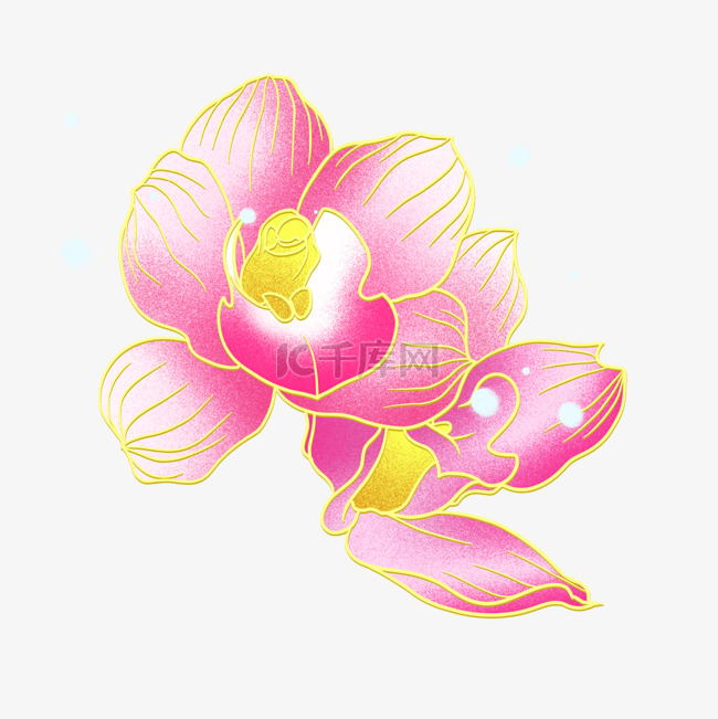 金线珐琅彩兰花