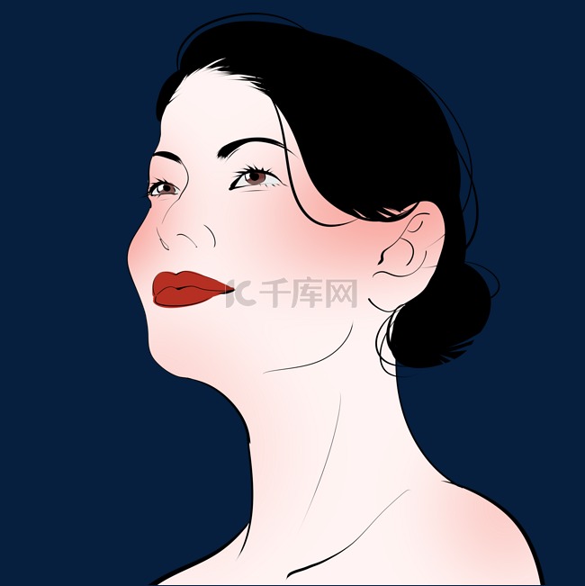 丸子头黑发美女美容