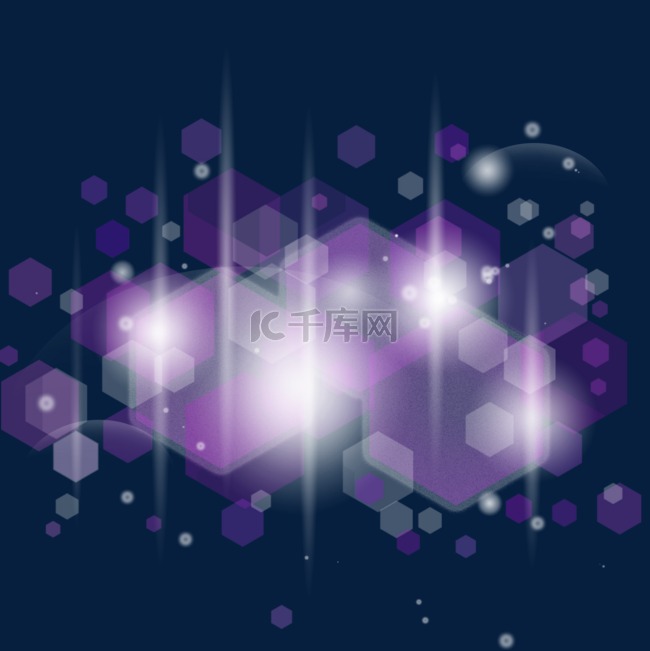 科技风格粉紫色透明悬浮光效