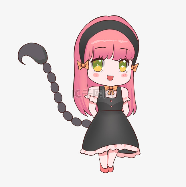 十二星座之蝎子座卡通插画