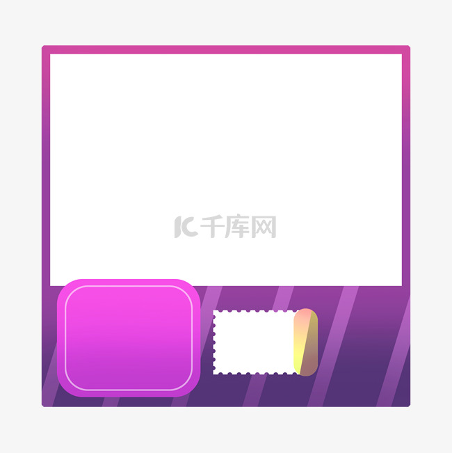 紫色商品框框架