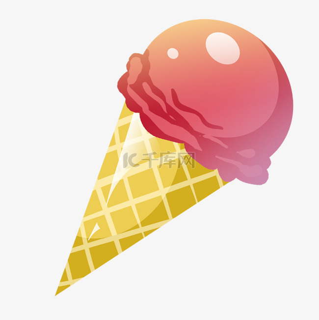 夏季旅游卡通冰淇淋
