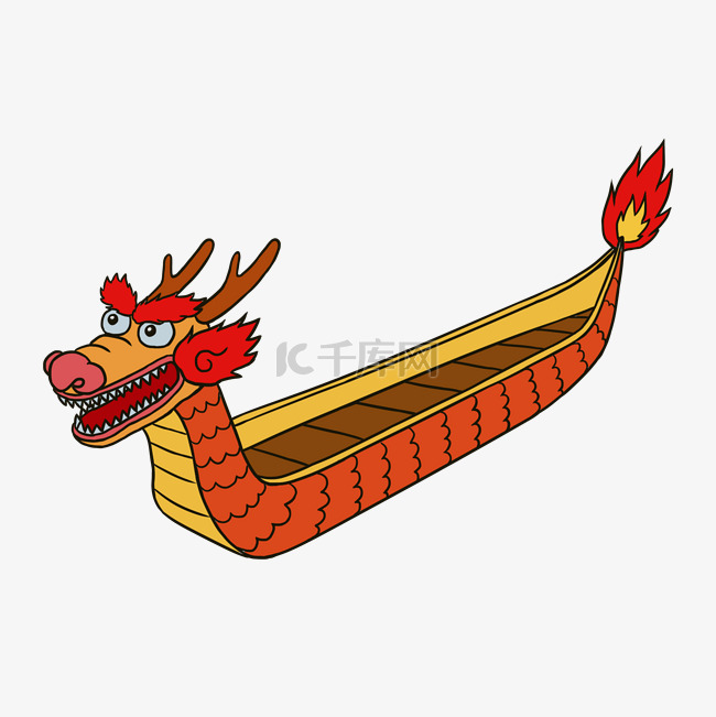 单独龙舟中国习俗端午赛龙船龙头