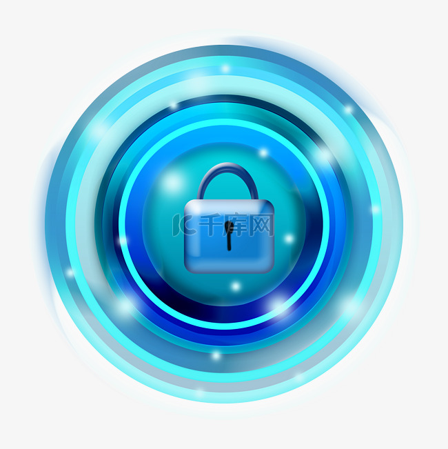 蓝色信息安全锁
