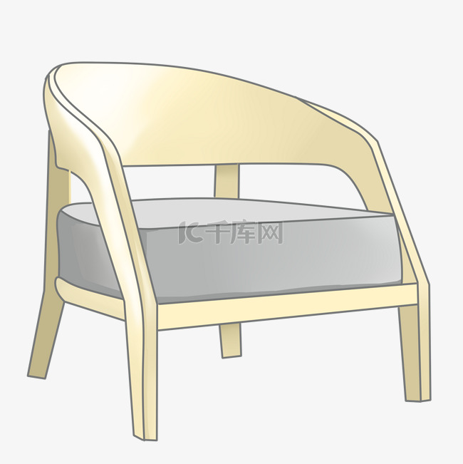 白色椅子沙发插图