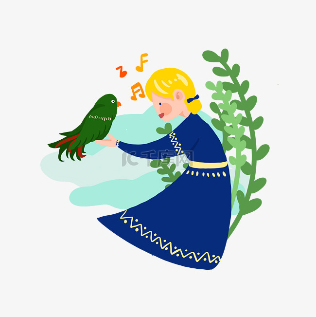 唱歌小鸟和女孩