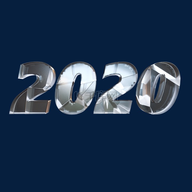 2020破碎质感文字