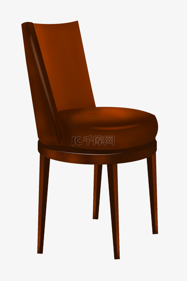 褐色的家具椅子插画