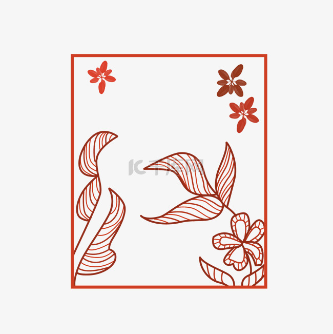 中国风纹样手绘装饰图案