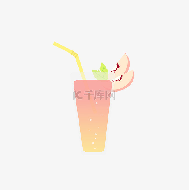 夏季冷饮好喝饮料桃子汁