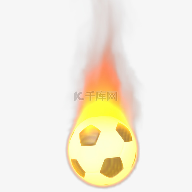 燃烧着的火焰足球