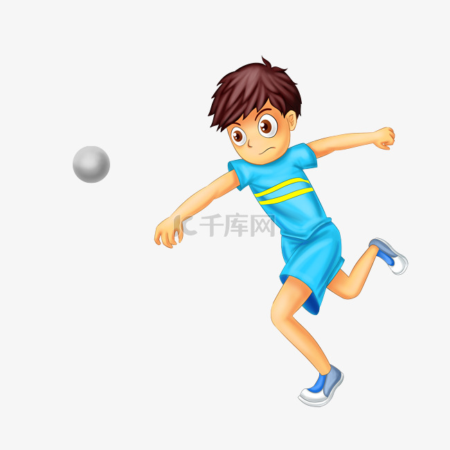 铅球体育运动插画