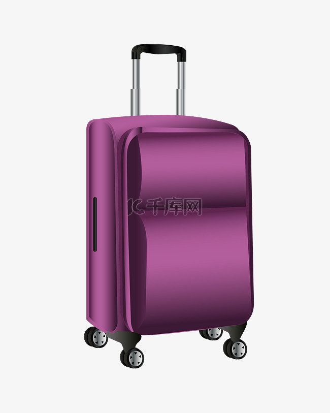 紫色的行李箱