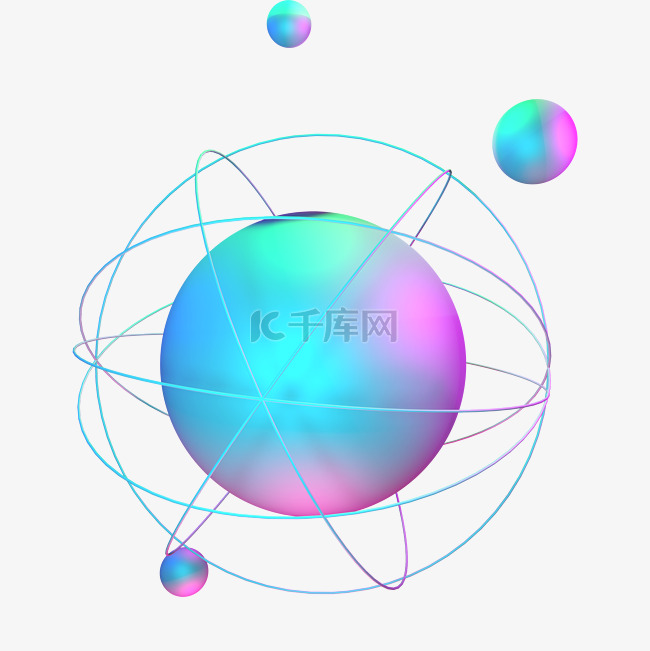 c4d立体蒸汽波球免费