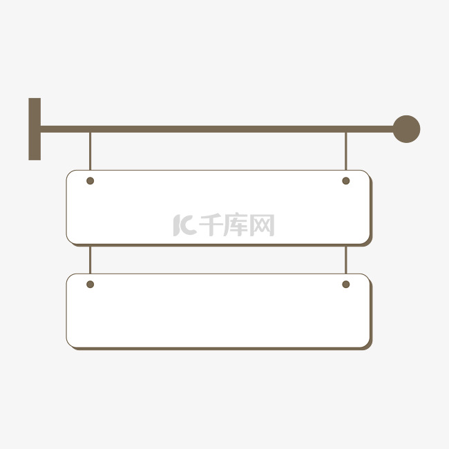 矢量单色店招路标双标题框